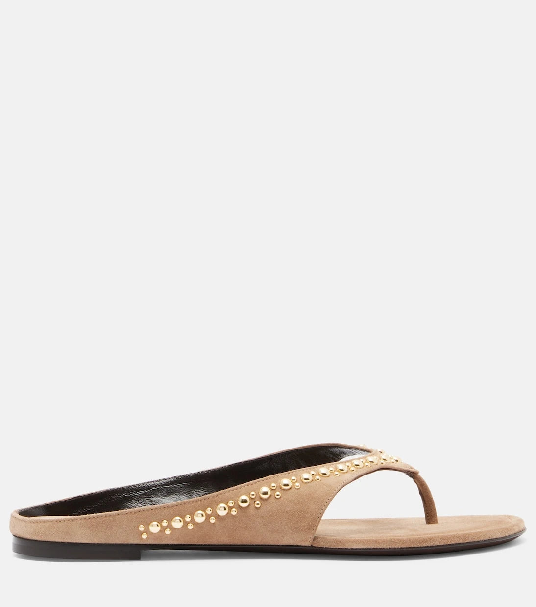 Herbert Levine - Sun-kissed embellished suede thong sandals
