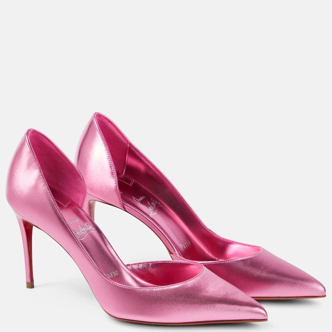 Christian Louboutin - حذاء إيريزا 85 بكعب عالٍ من الجلد المعدني
