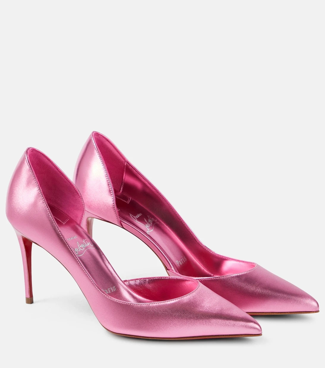 Christian Louboutin - حذاء إيريزا 85 بكعب عالٍ من الجلد المعدني