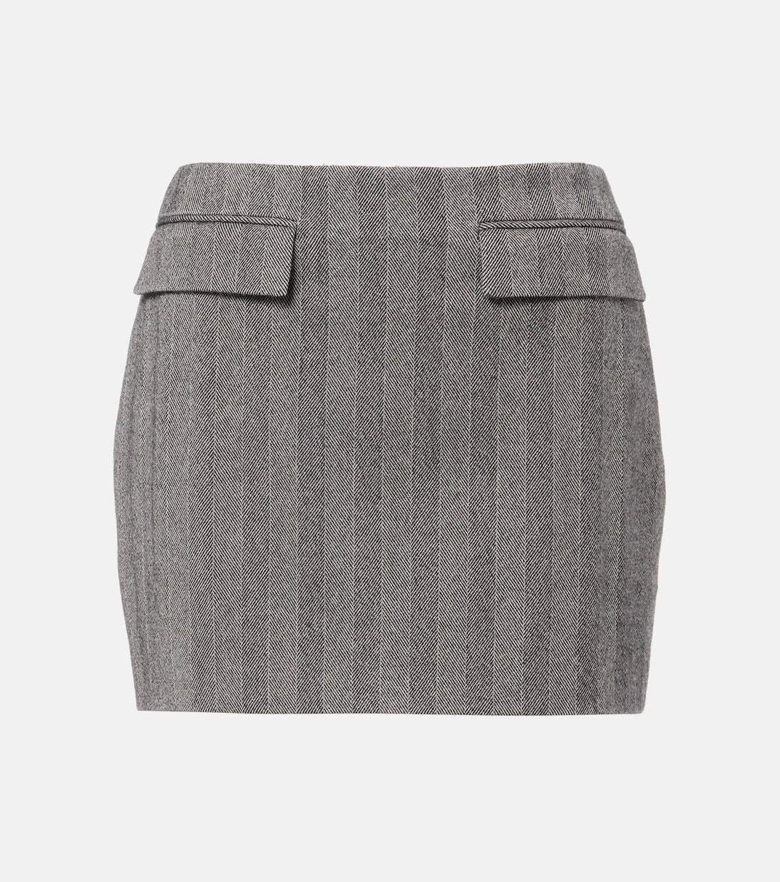 Ferragamo - Striped wool-blend miniskirt