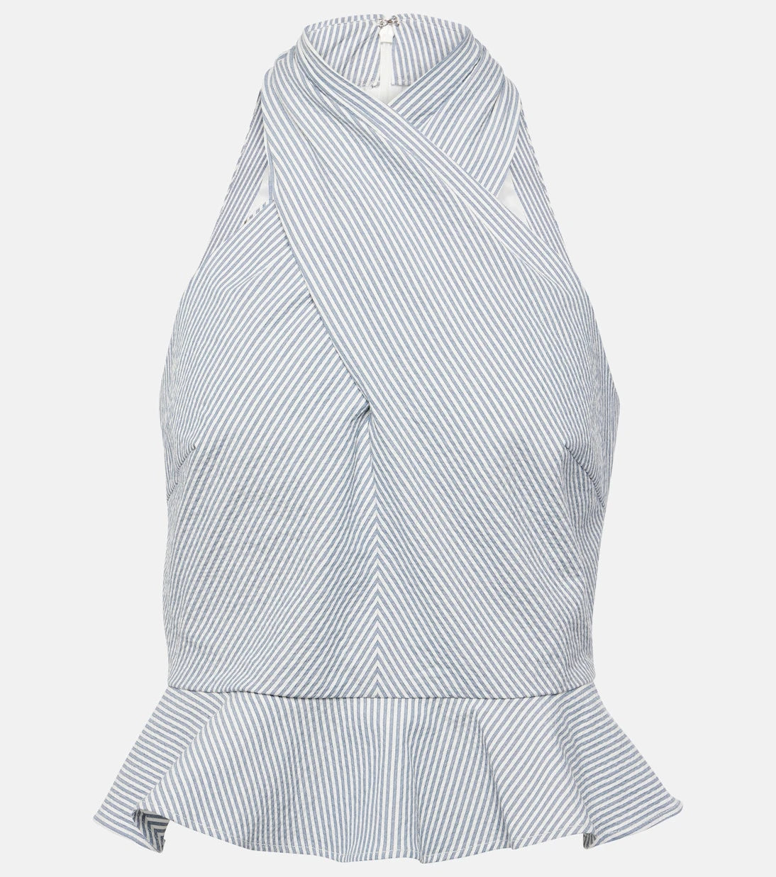 Veronica Beard - Drey striped halterneck cotton top