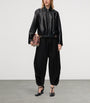 LOEWE Black Leather Buckled Shirt Jacket