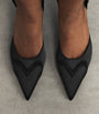 Alaïa Black Satin Heeled Mules 55