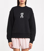 Black Cotton-Blend Club Crew Sweatshirt