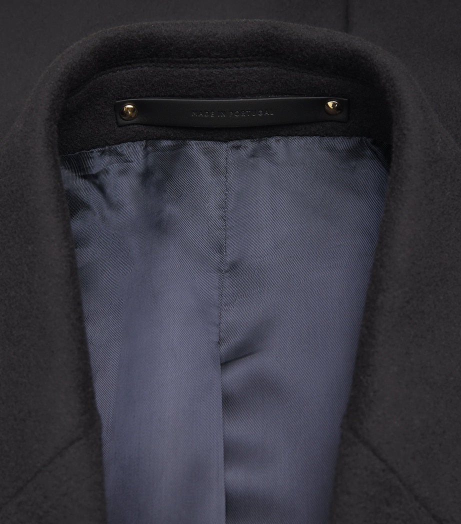 Paul Smith Blue Wool-Cashmere Overcoat