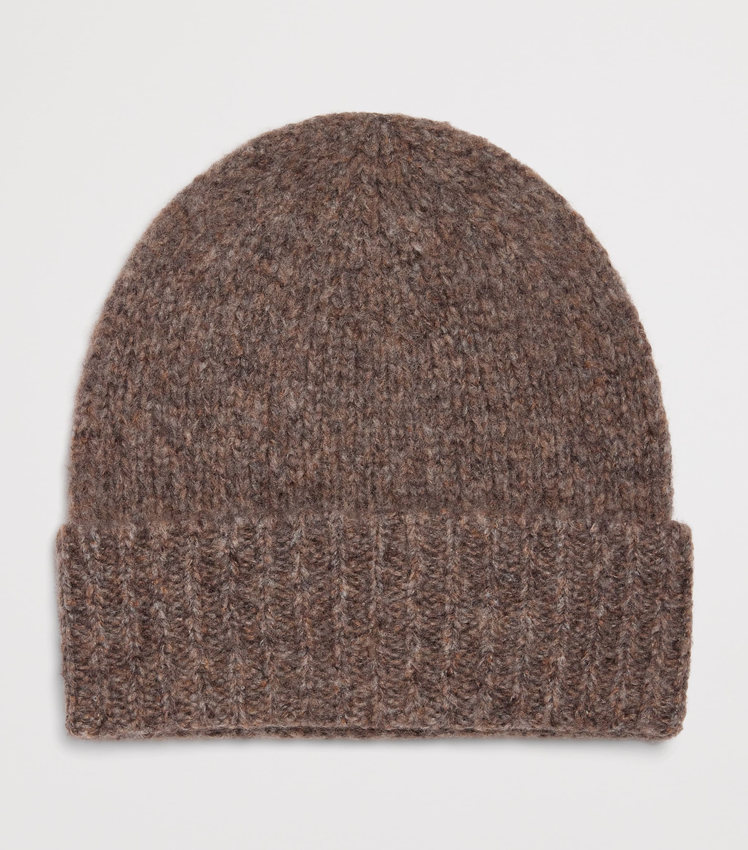 Johnstons Of Elgin Brown Cashmere-Silk Brushed Beanie