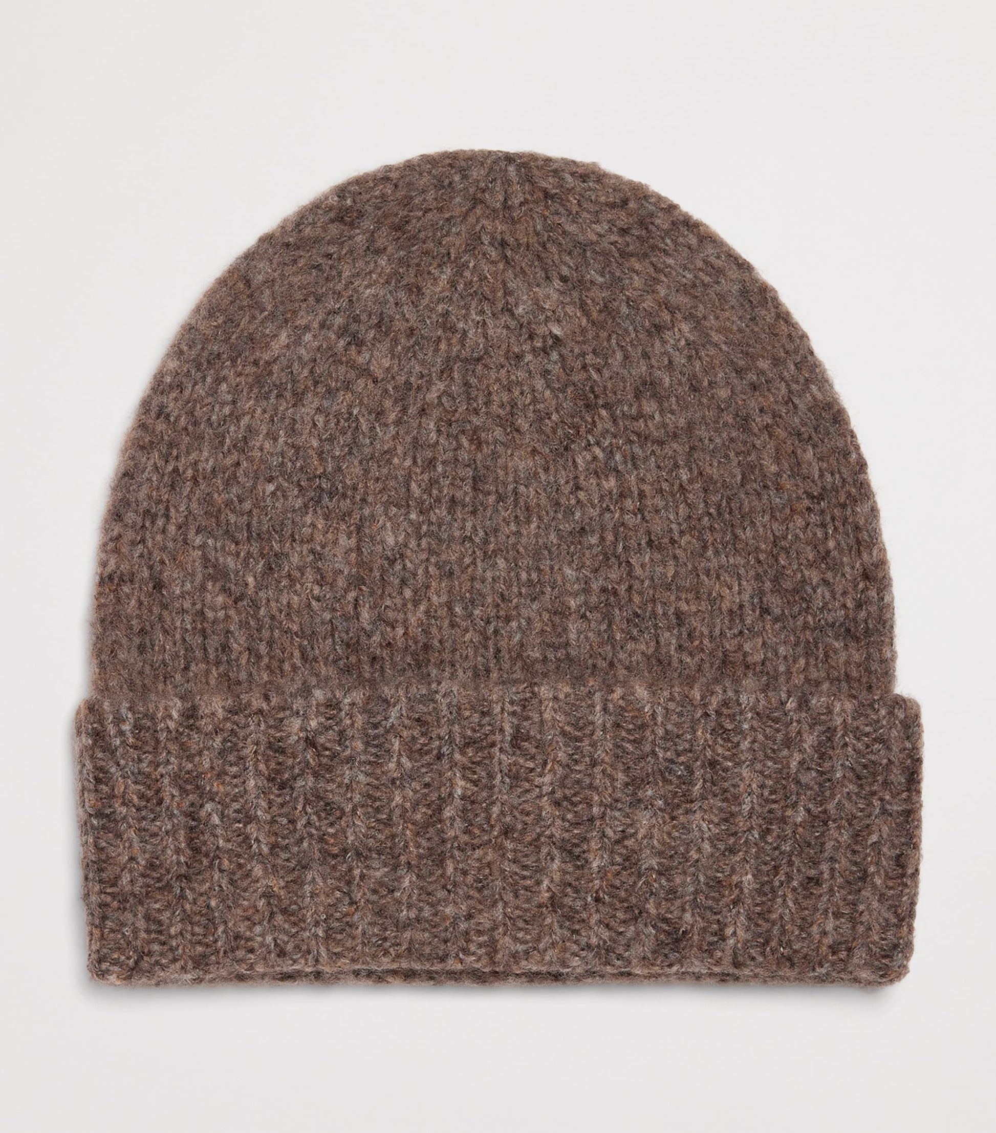 Johnstons Of Elgin Brown Cashmere-Silk Brushed Beanie