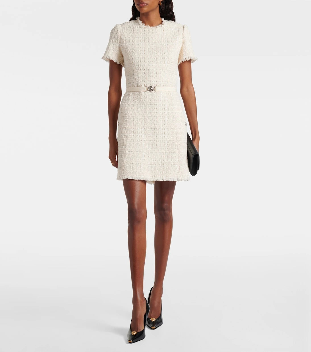 Versace - Medusa '95 cotton-blend tweed minidress