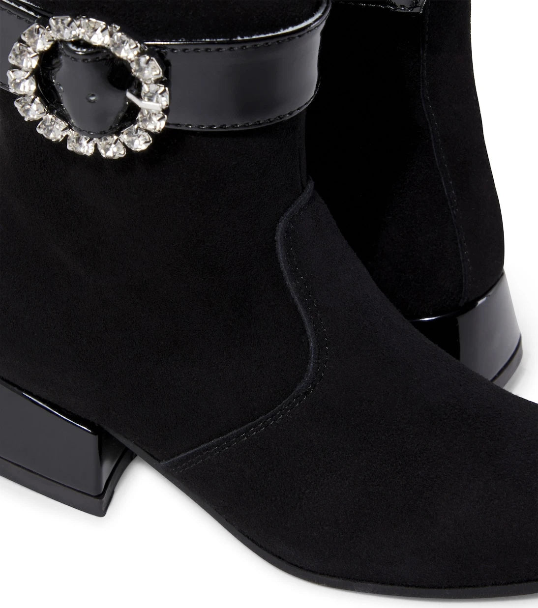 Monnalisa - Embellished suede ankle boots