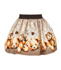 Gabardine Teddy Bear Print Skirt (2-10 Years)