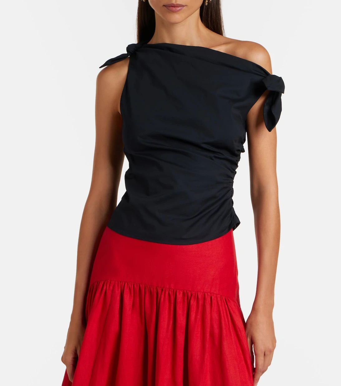Staud - Bellaria asymmetric cotton top