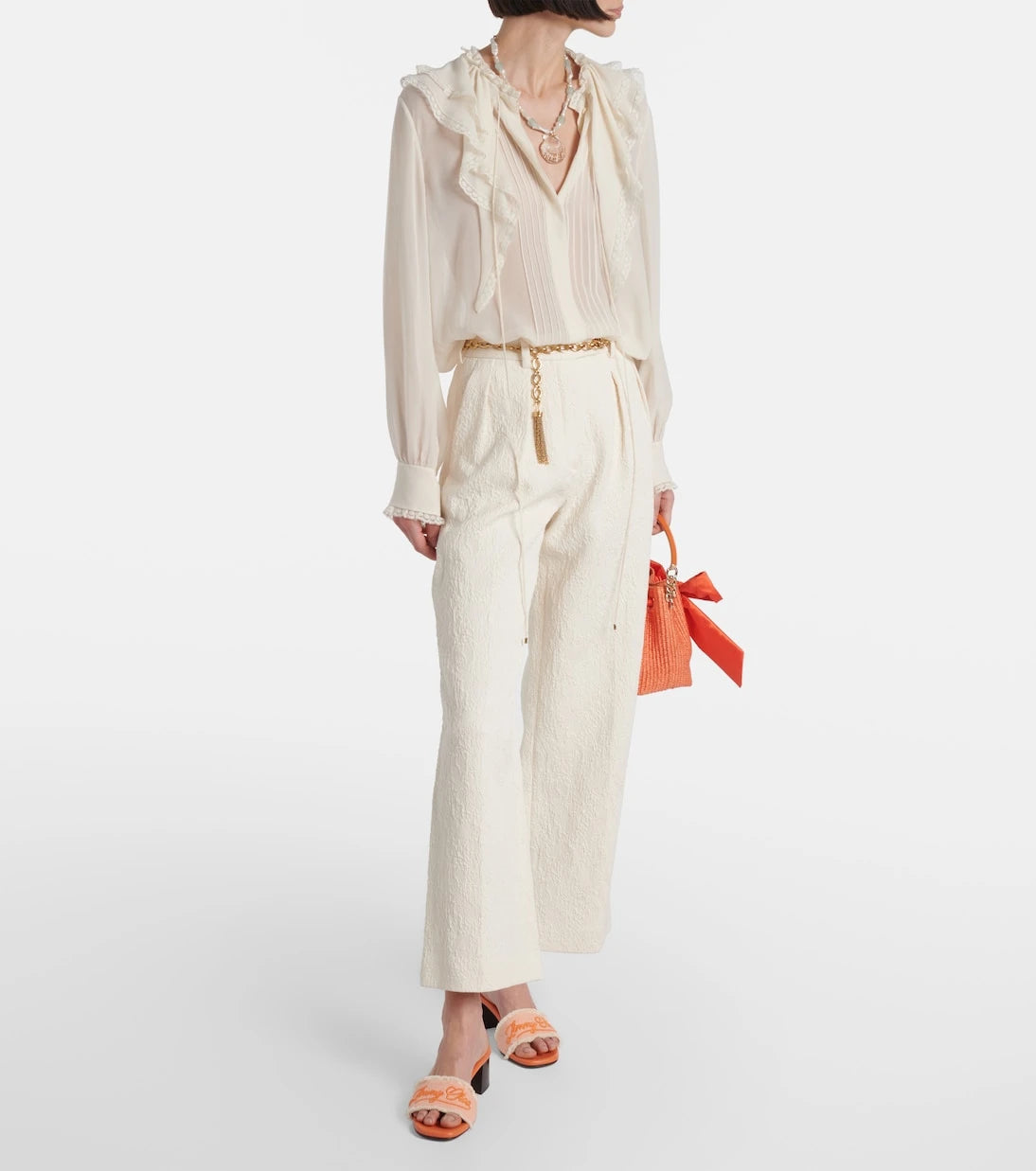 Jimmy Choo - Joa 45 embroidered canvas mules