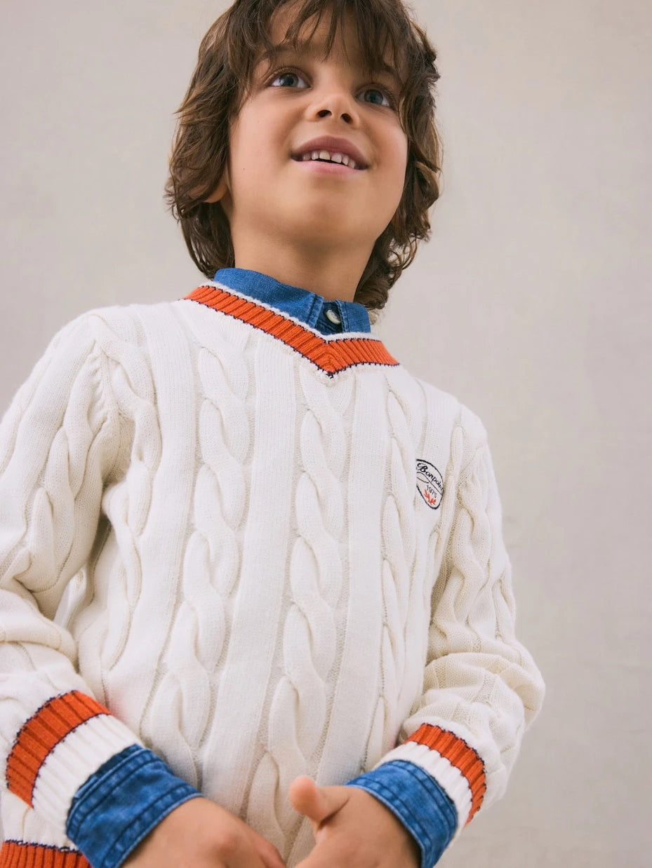 Bonpoint - Giorgi cotton, cashmere, and wool sweater