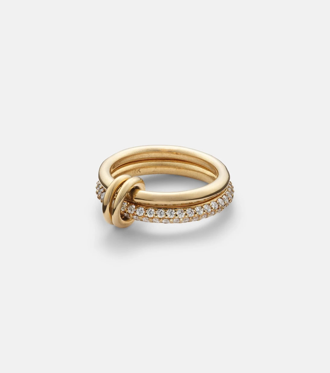 Spinelli Kilcollin - Virgo 18kt gold linked rings with white diamonds