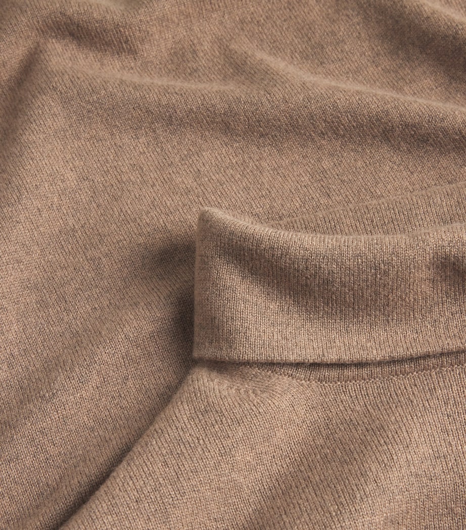 Colombo Brown Cashmere Rollneck Sweater