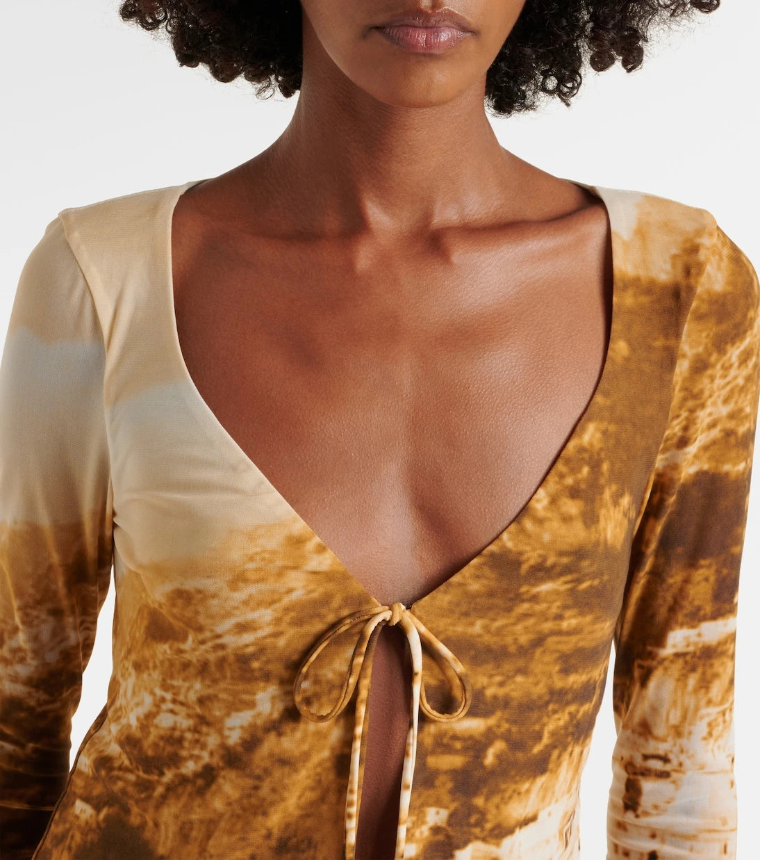 Staud - Avani printed mesh top