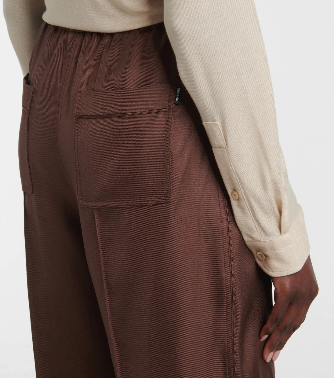 Tom Ford - Silk twill wide-leg pants