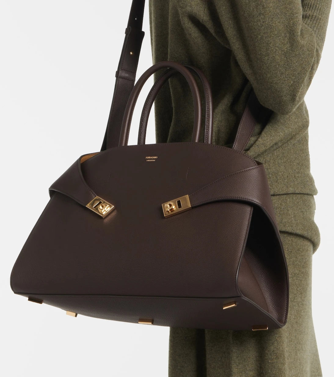 Ferragamo - Hug Medium leather tote bag