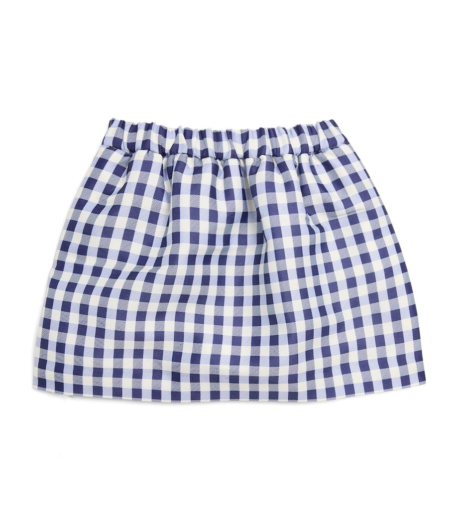 Self-Portrait Kids Taffeta Gingham Skirt (3-12 Years)