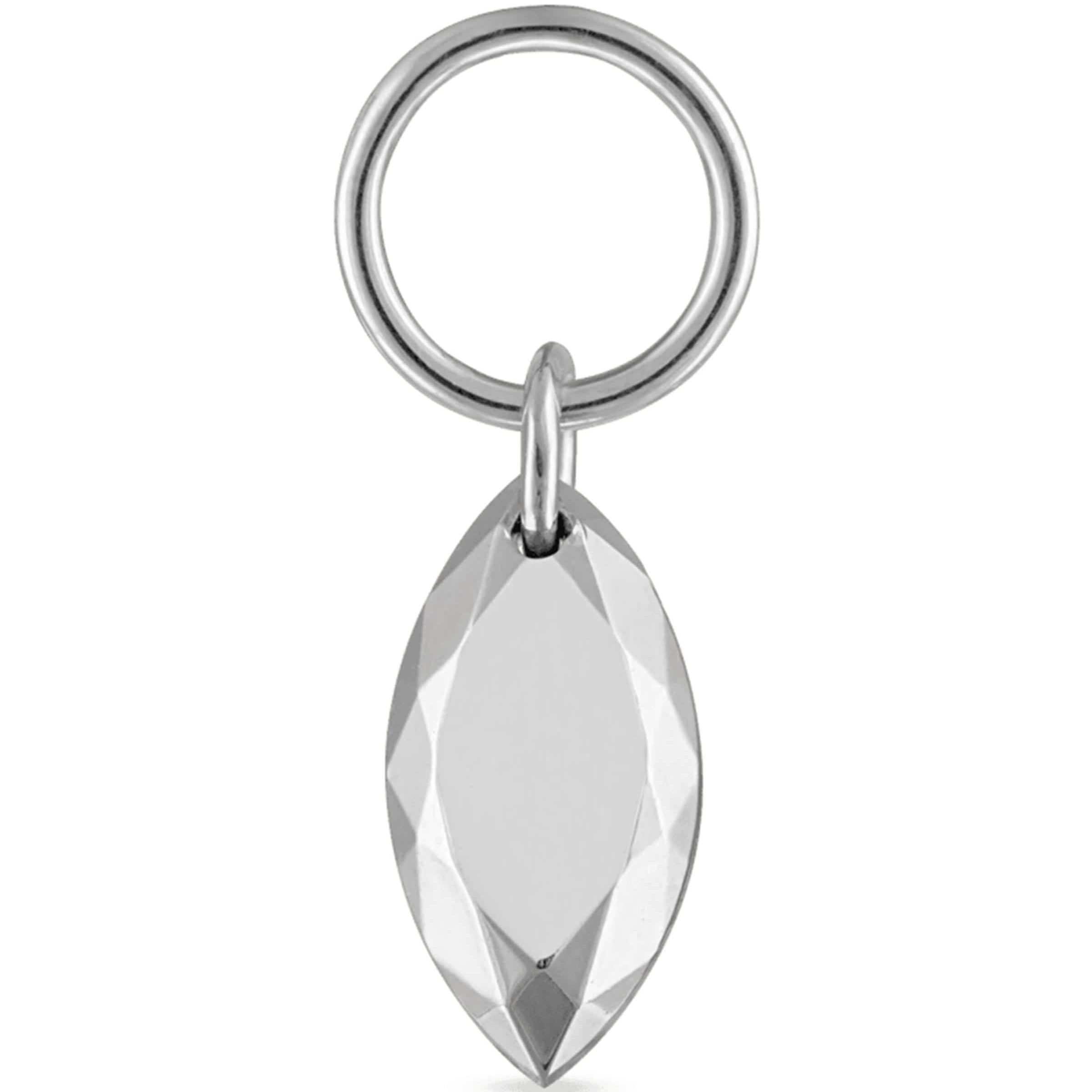 Faceted Gold Marquise Charm (5.5mm)