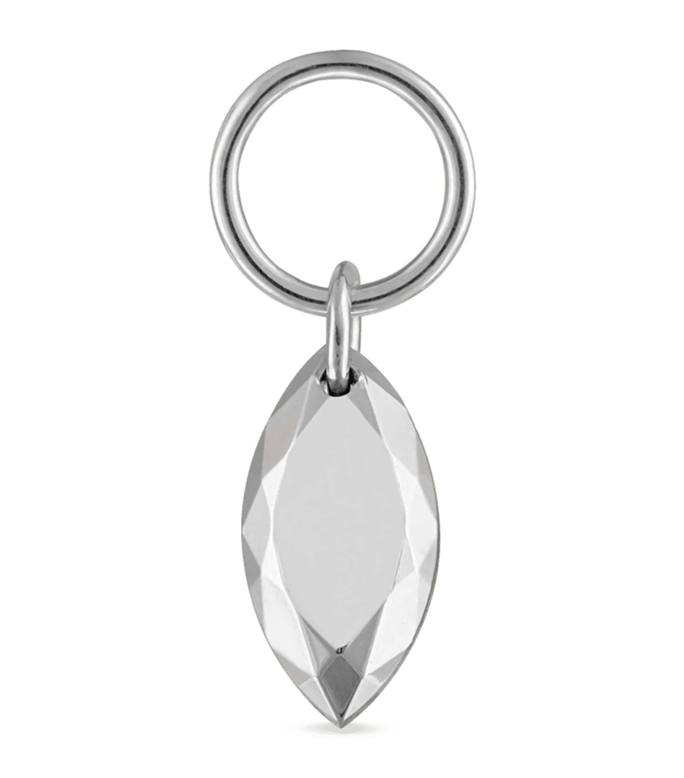 Faceted Gold Marquise Charm (5.5mm)