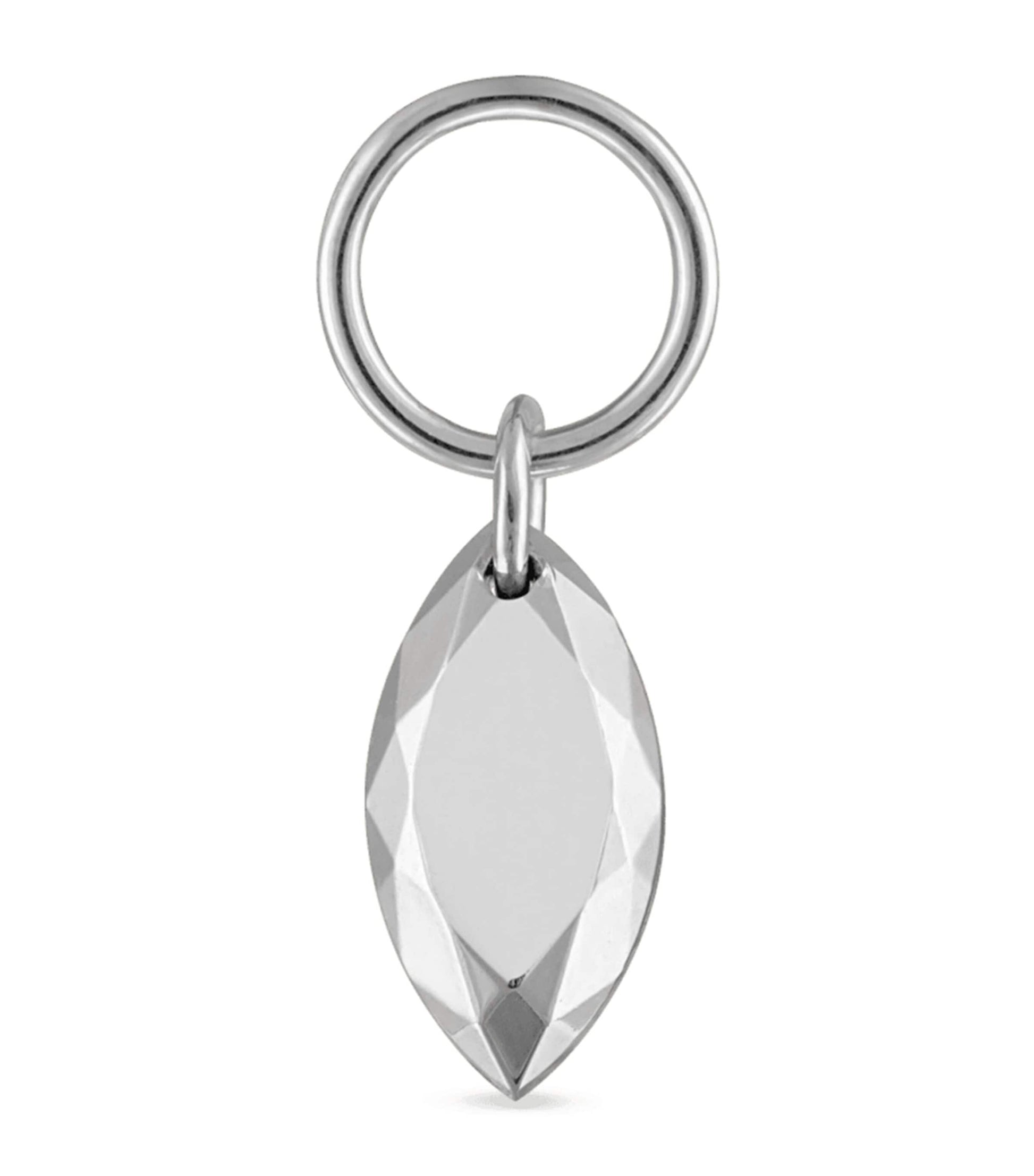 Faceted Gold Marquise Charm (5.5mm)