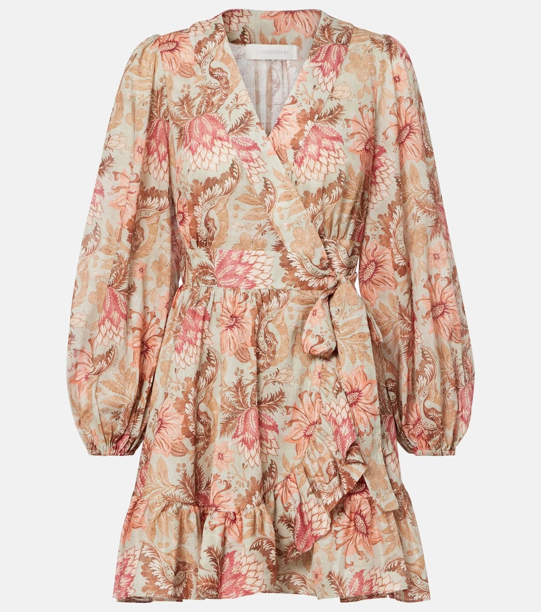 Zimmermann - Daylight floral cotton wrap dress