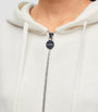 White Anagram Zip-Up Hoodie