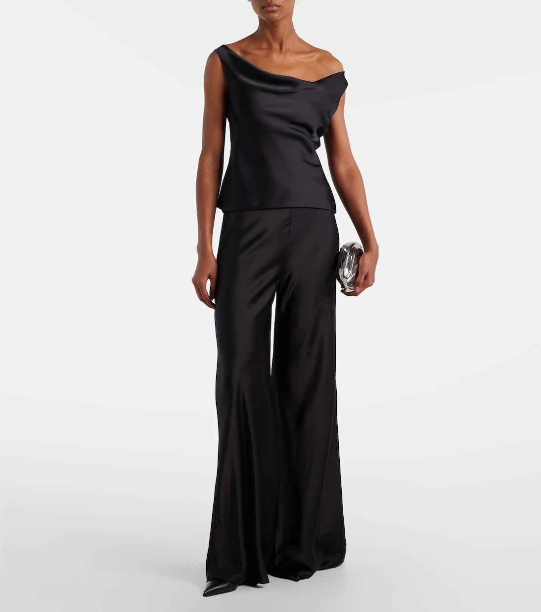 Norma Kamali - Satin wide-leg pants