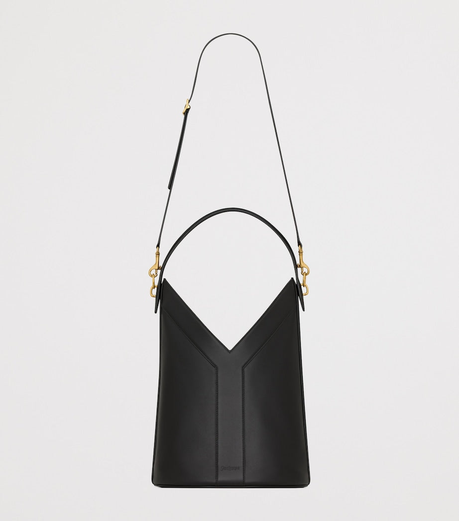 Saint Laurent Black Leather Y Bucket Bag