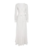 Silk Clelia Bridal Robe WHITE W WHITE LACE
