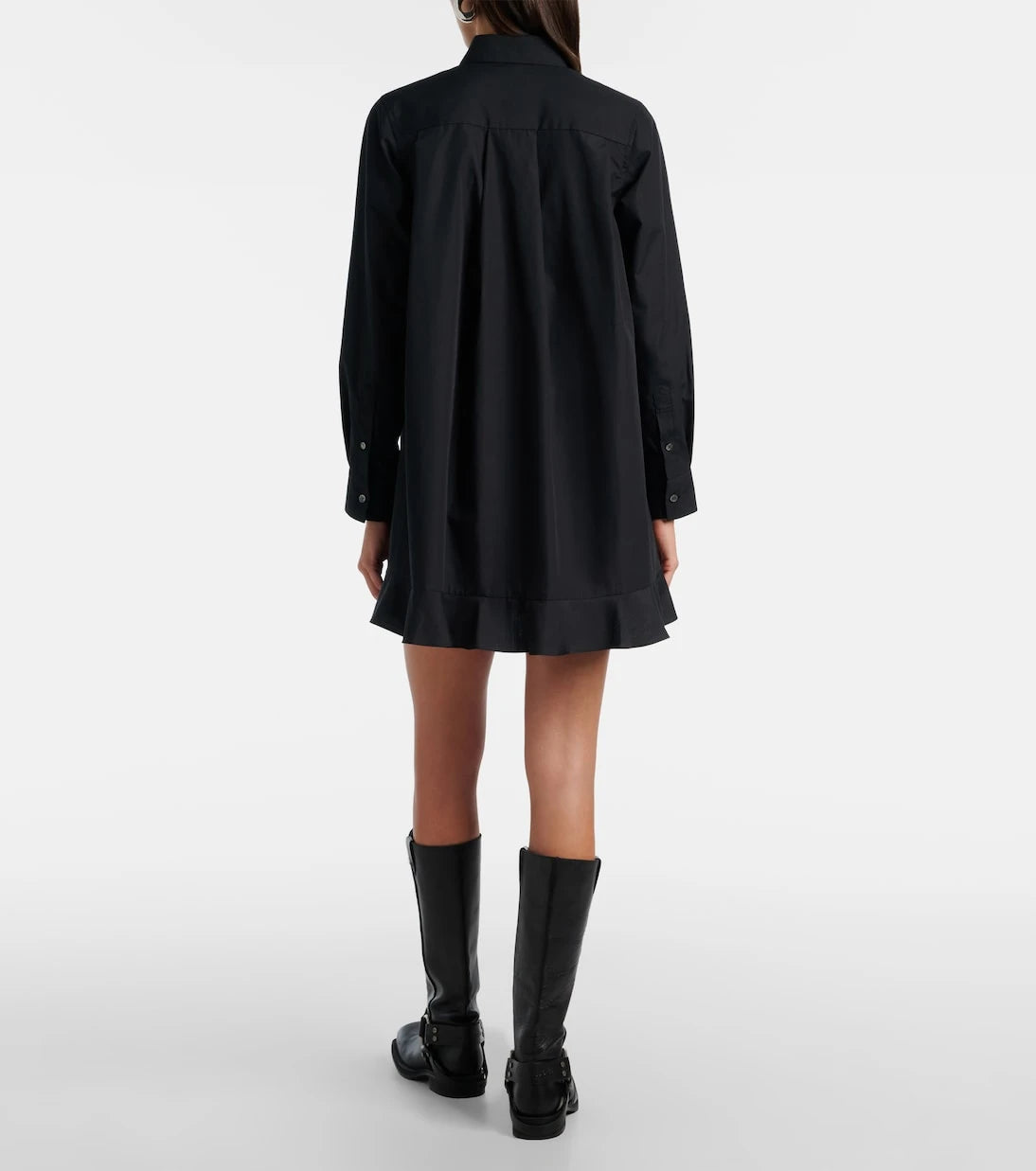 Sacai - فستان قميص بوبلين