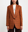 Yellow Wool-Blend Check Jacket