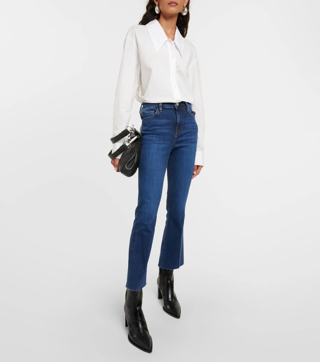 Frame - Le Crop Mini Boot mid-rise bootcut jeans