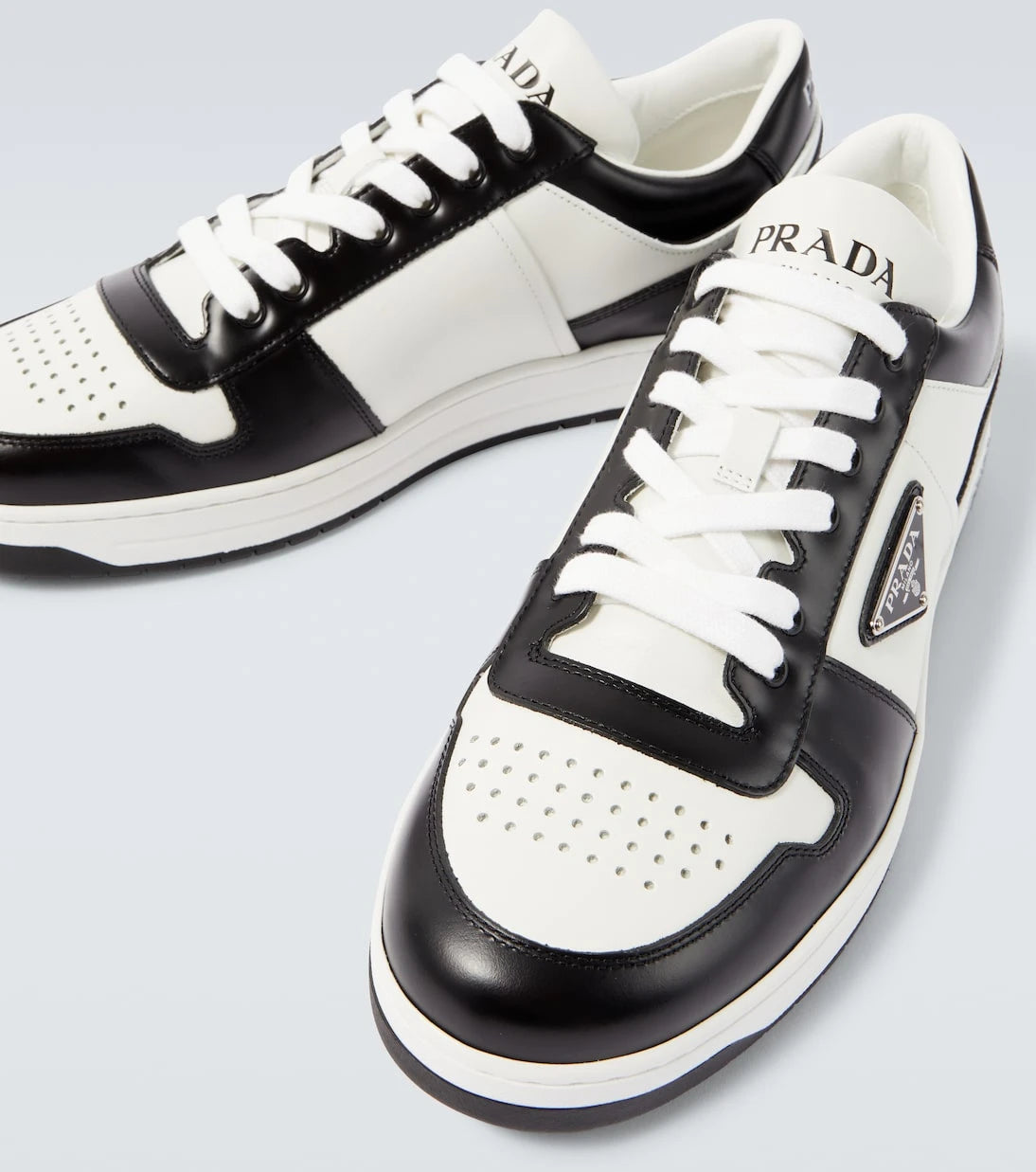 Prada - Downtown leather sneakers