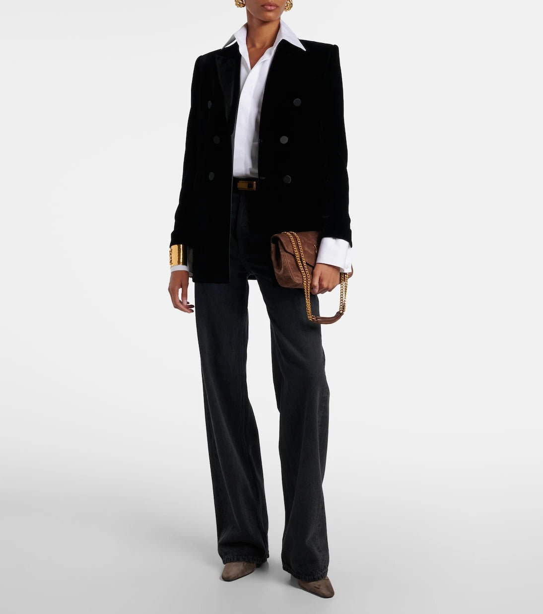 Saint Laurent - Jill 95 süet bilek botları