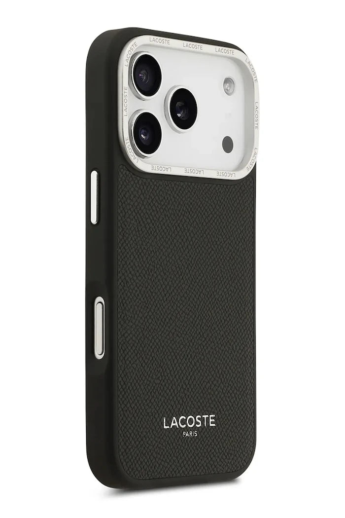 Lacoste MagSafe iPhone 17 Pro için entegre manyetik halkalı telefon kılıfı