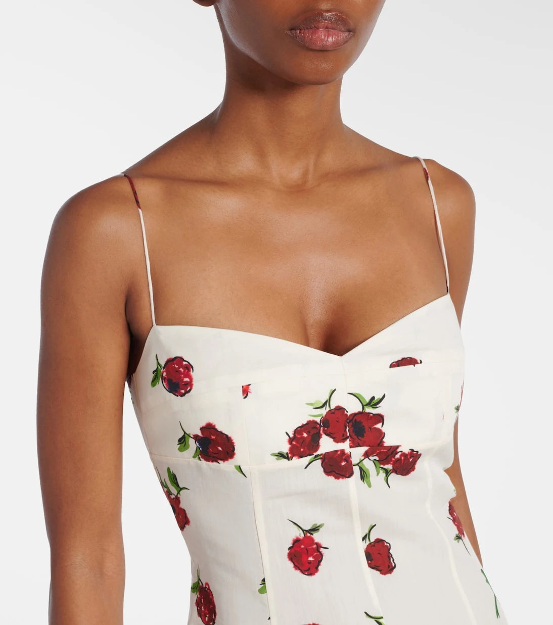 Khaite - Isabella printed silk and cotton midi dress