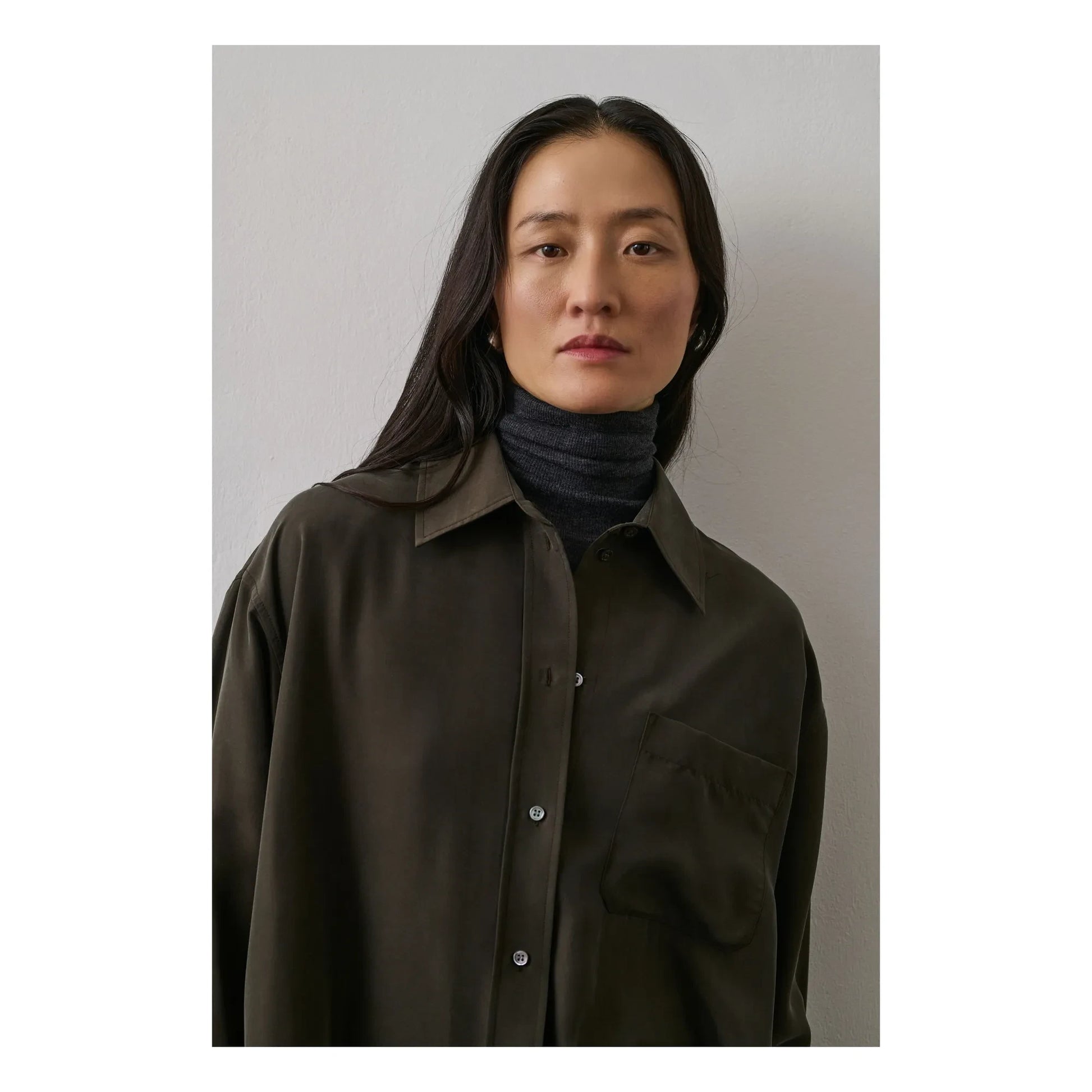 Soeur - Flora silk dress | Dark khaki
