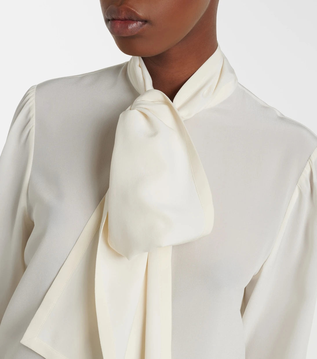 Saint Laurent - Tie-neck silk blouse
