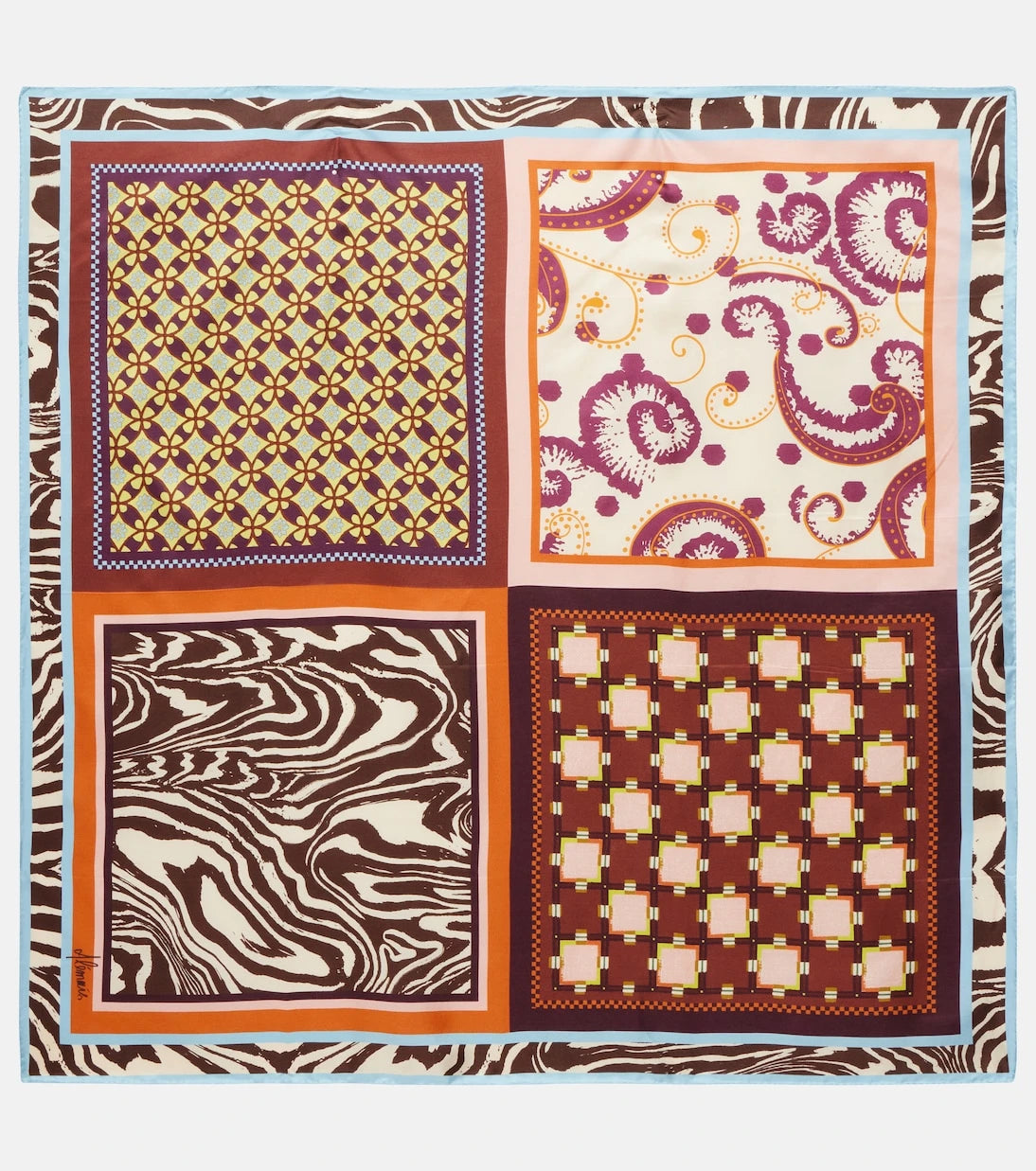 Alémais - Wilson printed silk twill scarf
