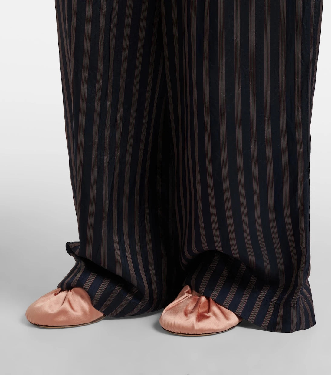 Dries Van Noten - Çizgili geniş paça pantolon