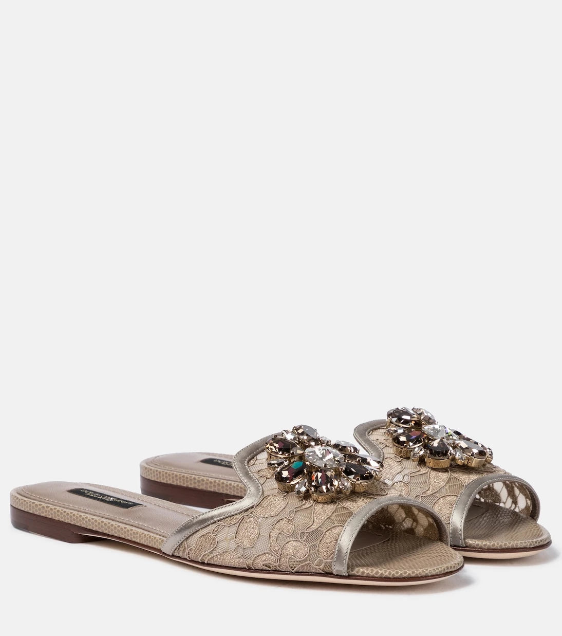 Dolce&Gabbana - شبشب Bianca مزين بالدانتيل