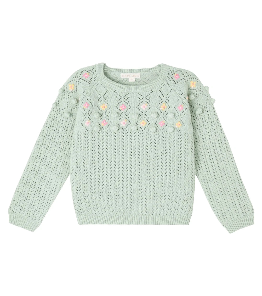 Louise Misha - Vakita embroidered open-knit sweater