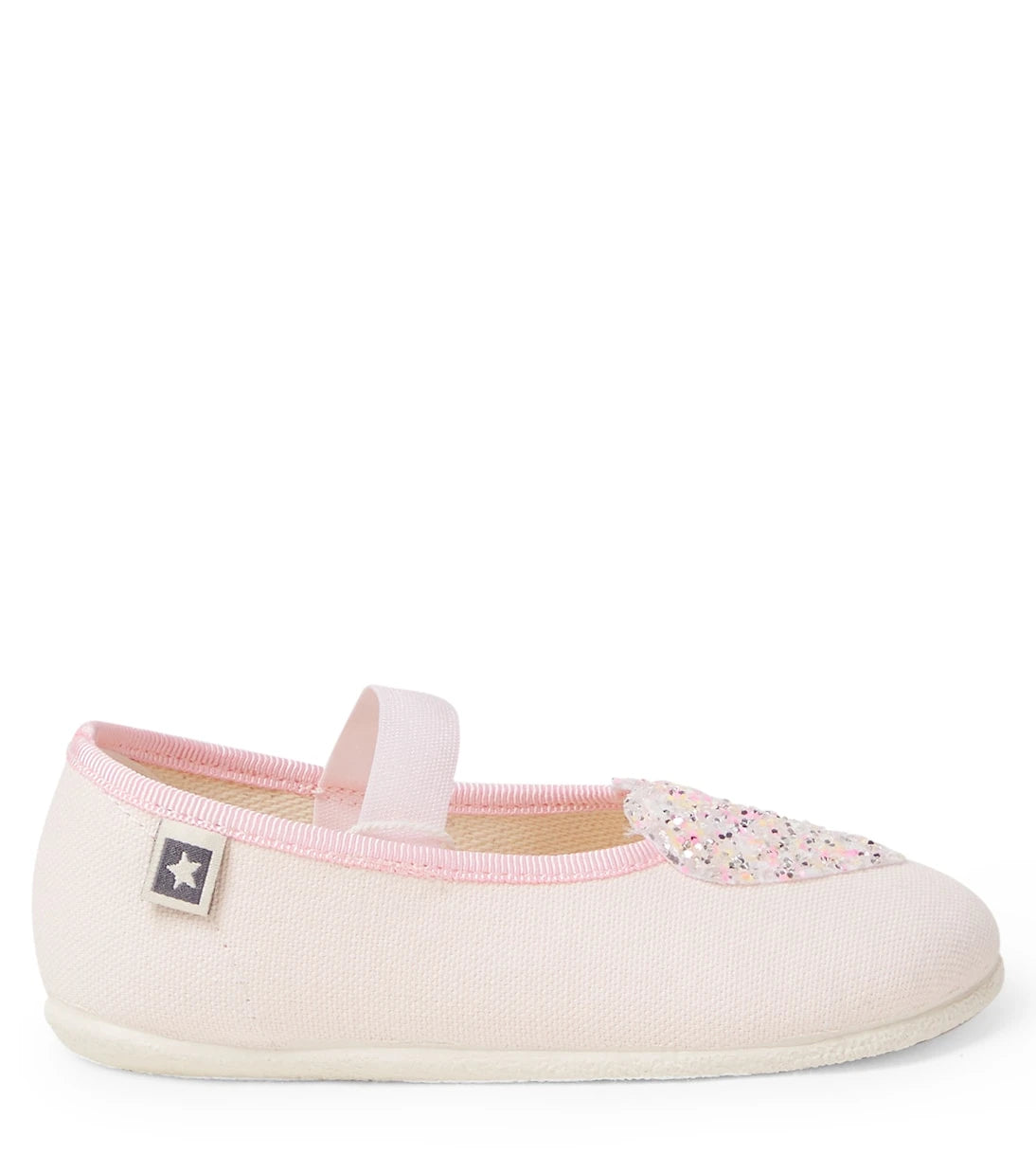Bonton - Sarra glitter canvas Mary Jane flats