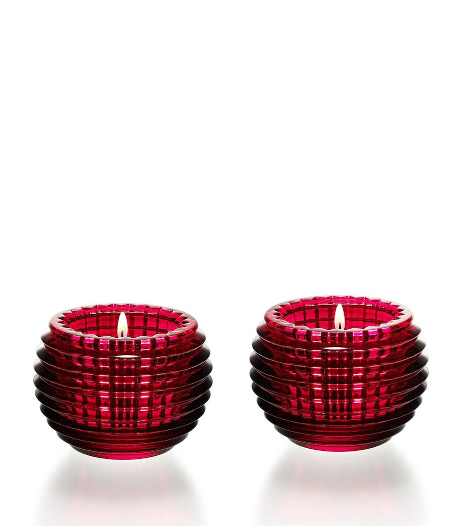 Baccarat Eye Red Photophore Votives (Set of 2)