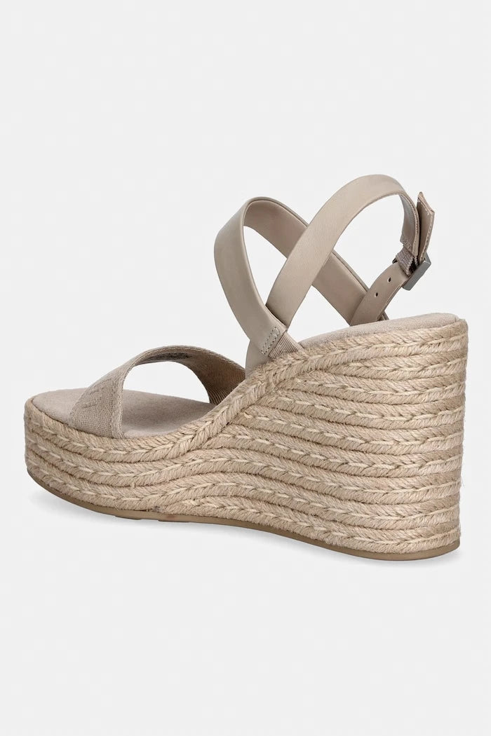 Calvin Klein eğimli platformlu sandaletler WEDGE ESPAD 70 WEBBING LTH