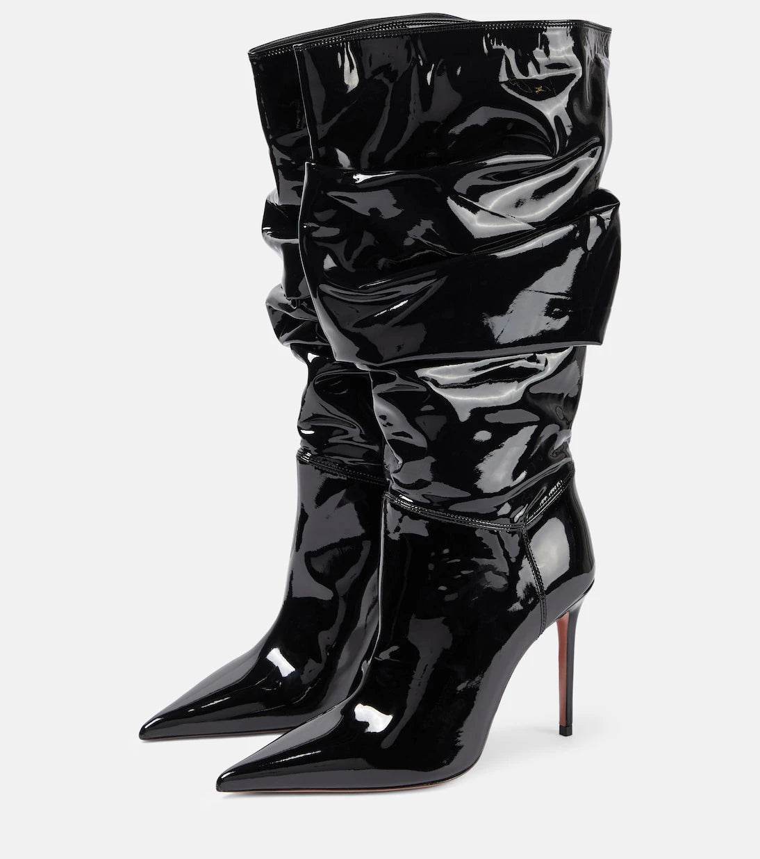 Amina Muaddi - Jahleel 95 latex ankle boots
