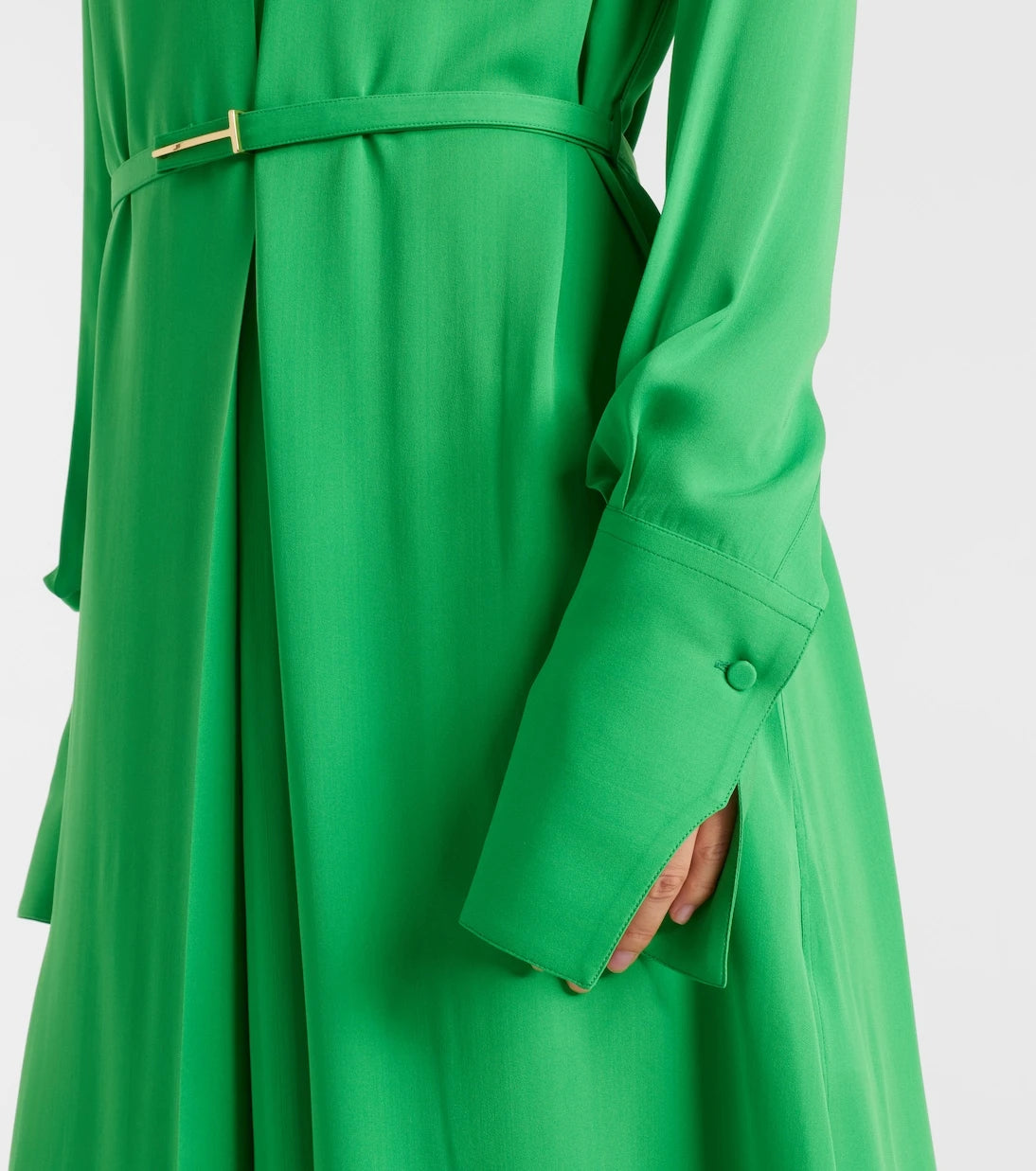 Tom Ford - Kemerli ipek midi elbise