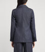 Max Mara Blue Virgin Wool Double-Breasted Blazer